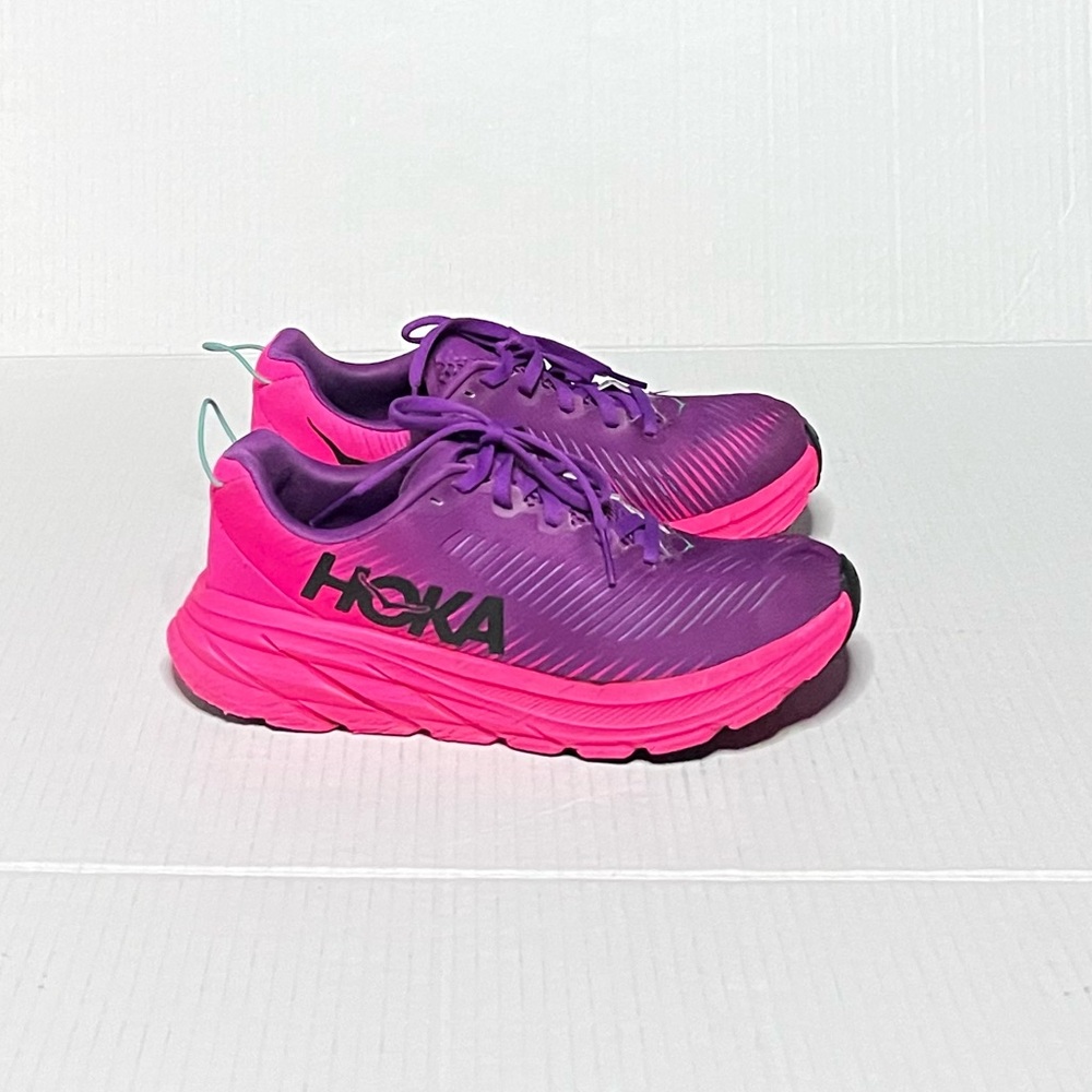 Hoka Women's Purple and Hot Pink Athletic Running Shoes - Picture 9 of 11